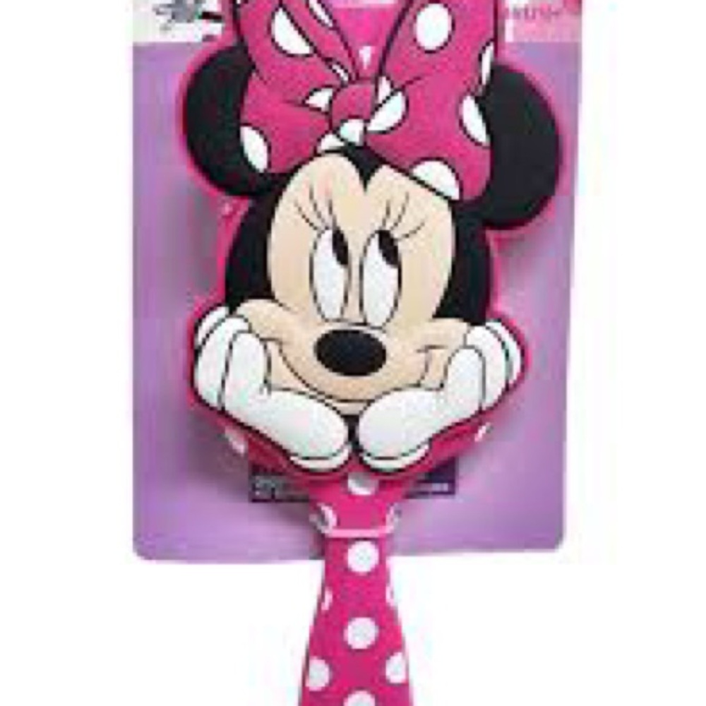 Disney Minnie Mouse Hot Pink Hair Brush with White Script